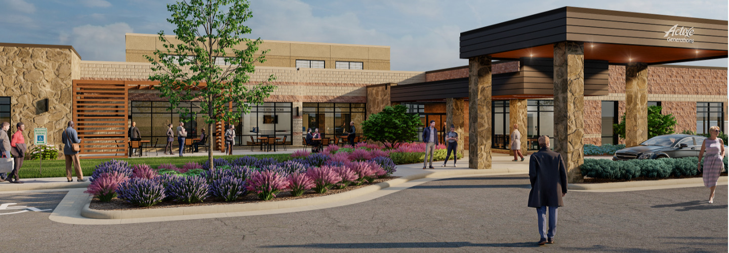 Photo rendering of new Active Generations building